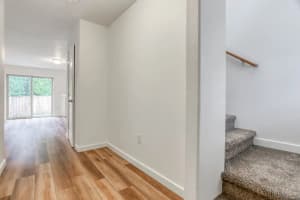 Roberts Court 3-bedroom townhome entry and stairway