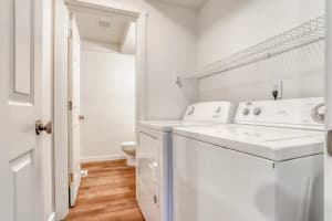 Roberts Court 3-bedroom townhome laundry area with washer and dryer