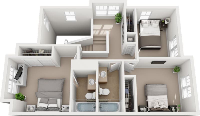 Roberts Court Plan A floor plan - second floor